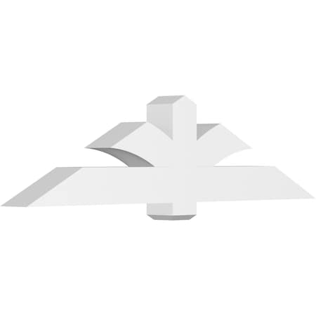 Ekena Millwork Redmond Architectural Grade PVC Gable Bracket, 72"W x 18"H x 6"D x 6"F, 6/12 Pitch GBP072X18X0606RED00